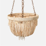 small coco bead drapped chandelier