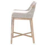 Taippe Stone White with Taupe Stripe Rope Counterstool