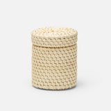 bathroom storage cannister made of rattan